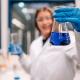 chemie glas kolben kontrolle werbe fotos